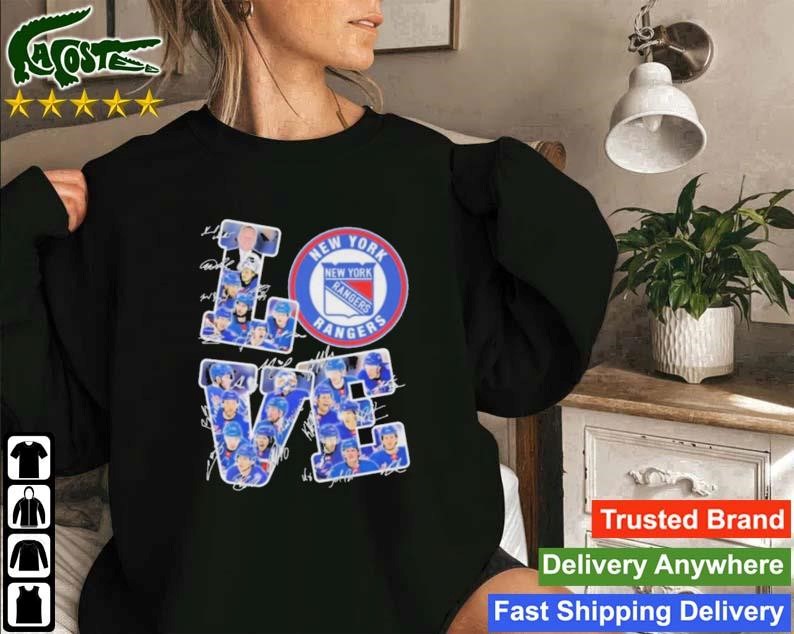 New York Rangers Players Love Fans 2023 Signatures Sweatshirt