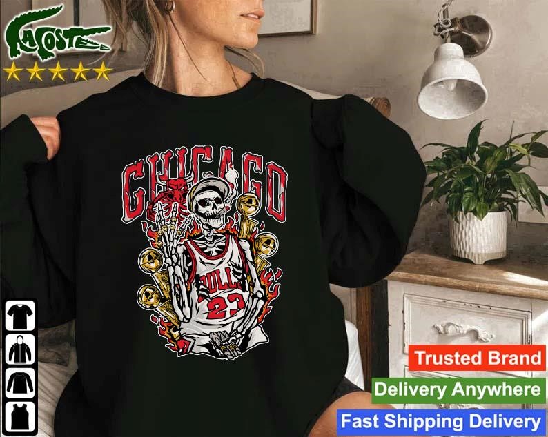 Original Chicago Bulls 23 Michael Jordan Skeleton Sweatshirt