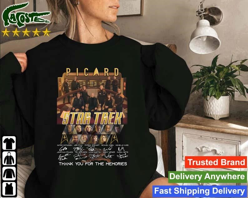 Original Picard Star Trek Thank You For The Memories Signature Shirt