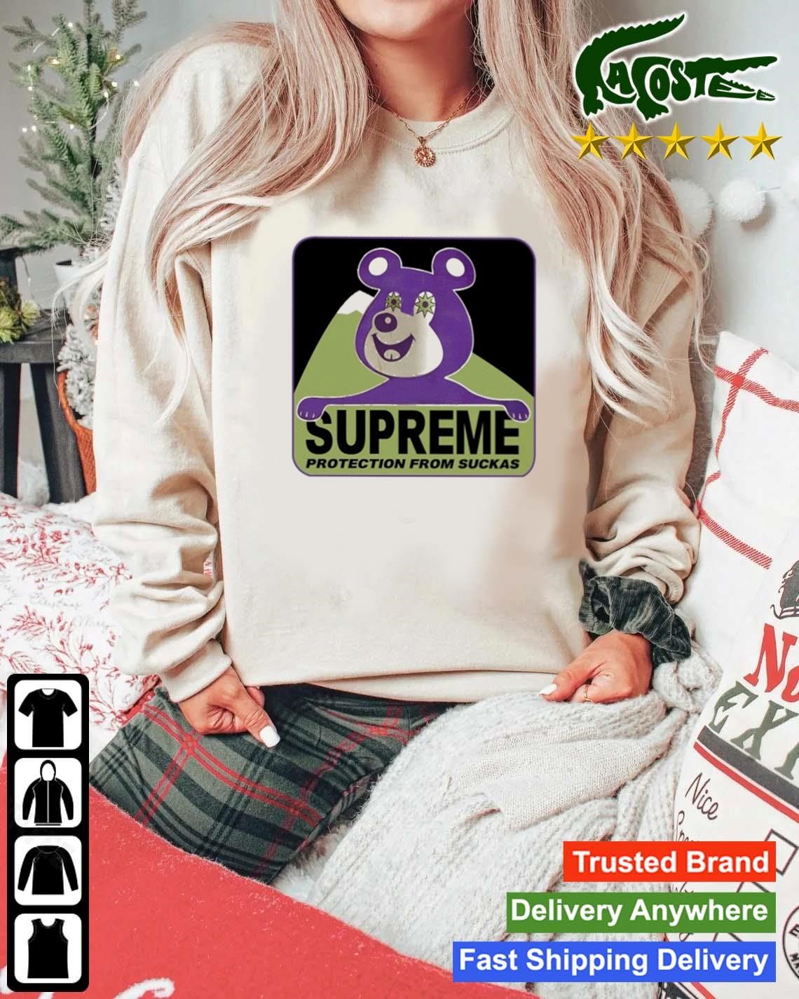 Supreme Bear Protection From Suckas Sweatshirt Mockup Sweater.jpg