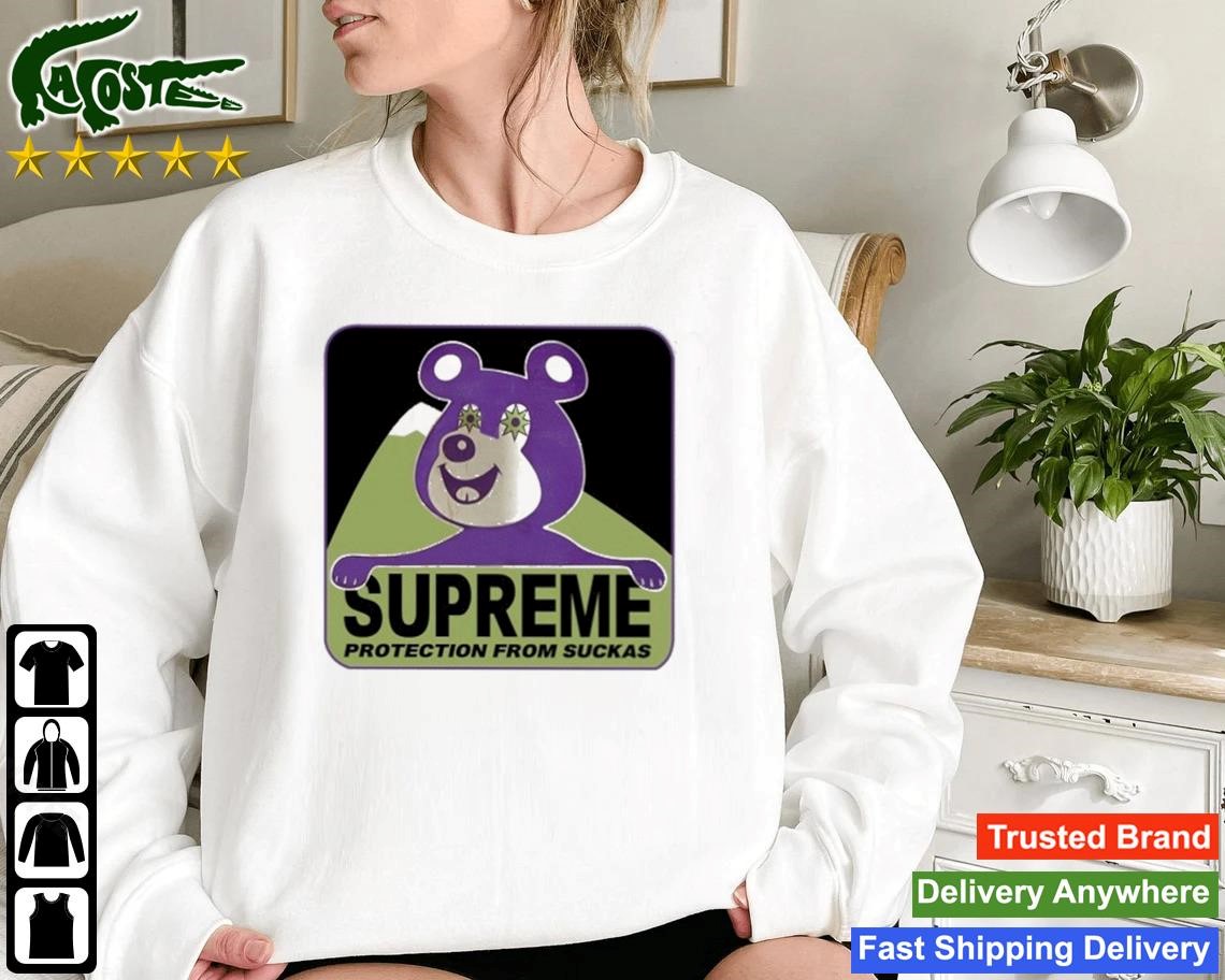 Supreme Bear Protection From Suckas Sweatshirt
