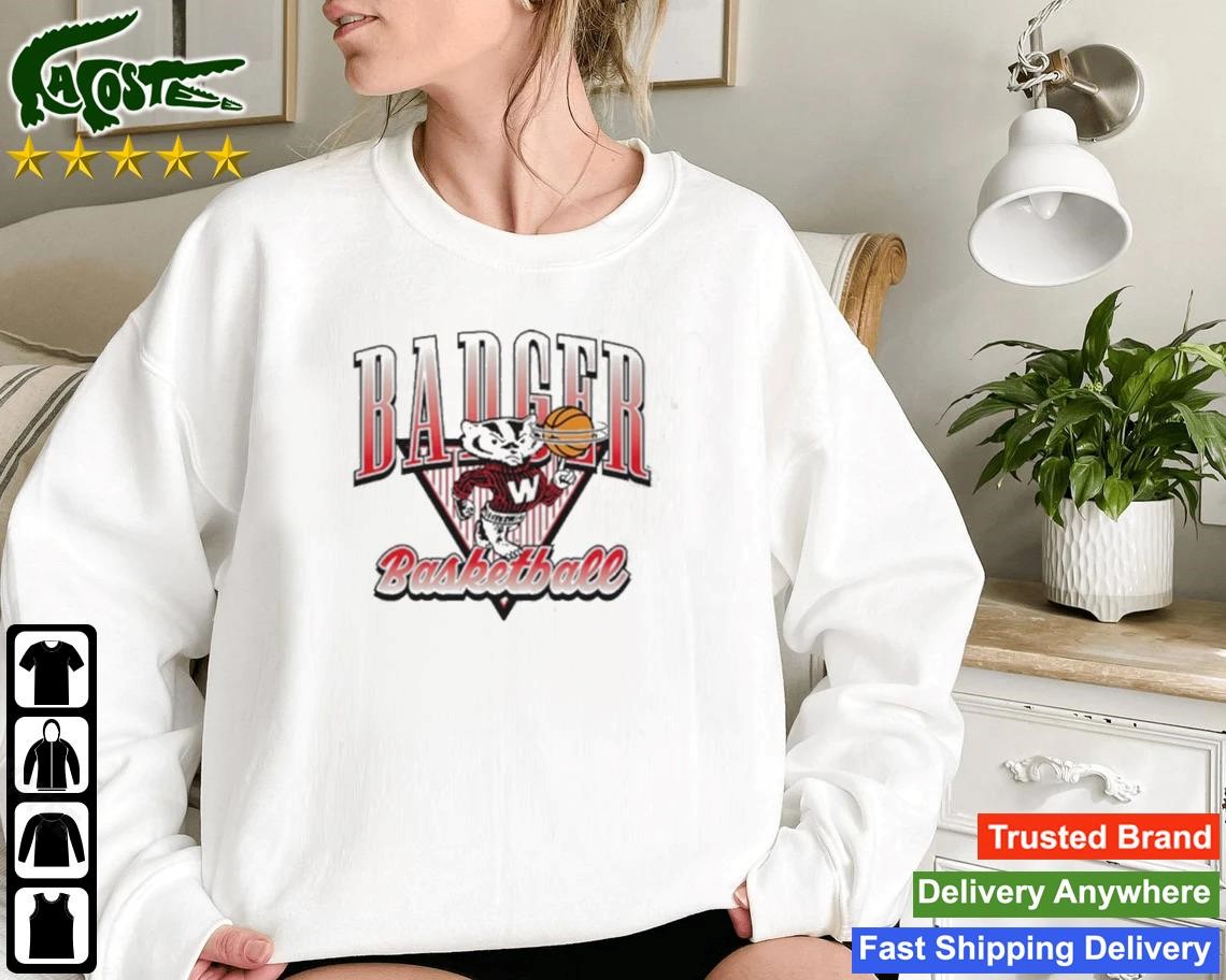 Wisconsin Badger Basketball Ringer Sweatshirt