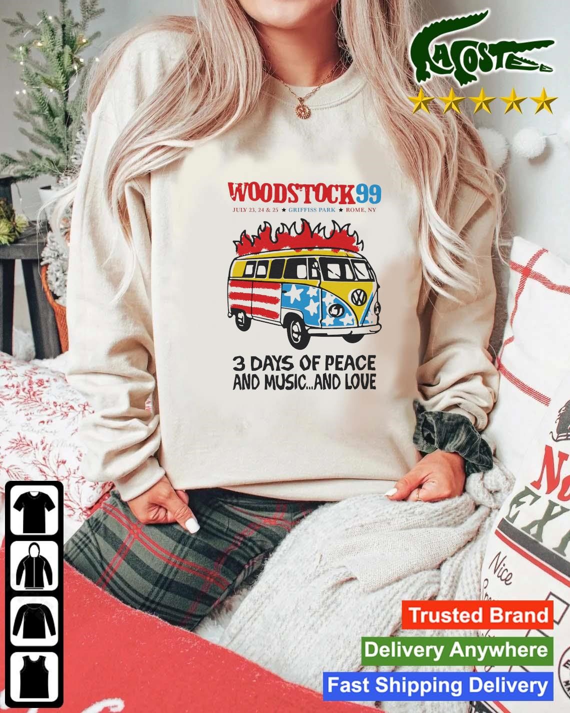 Woodstock 99 July 23 24 25 Griffiss Park Rome Ny 3 Days Of Peace And Music And Love Sweatshirt Mockup Sweater.jpg