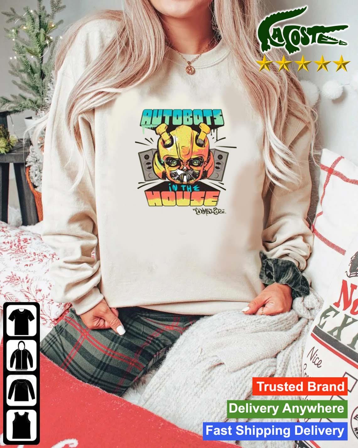 Autobots In The House Transformers Natural Sweats Mockup Sweater