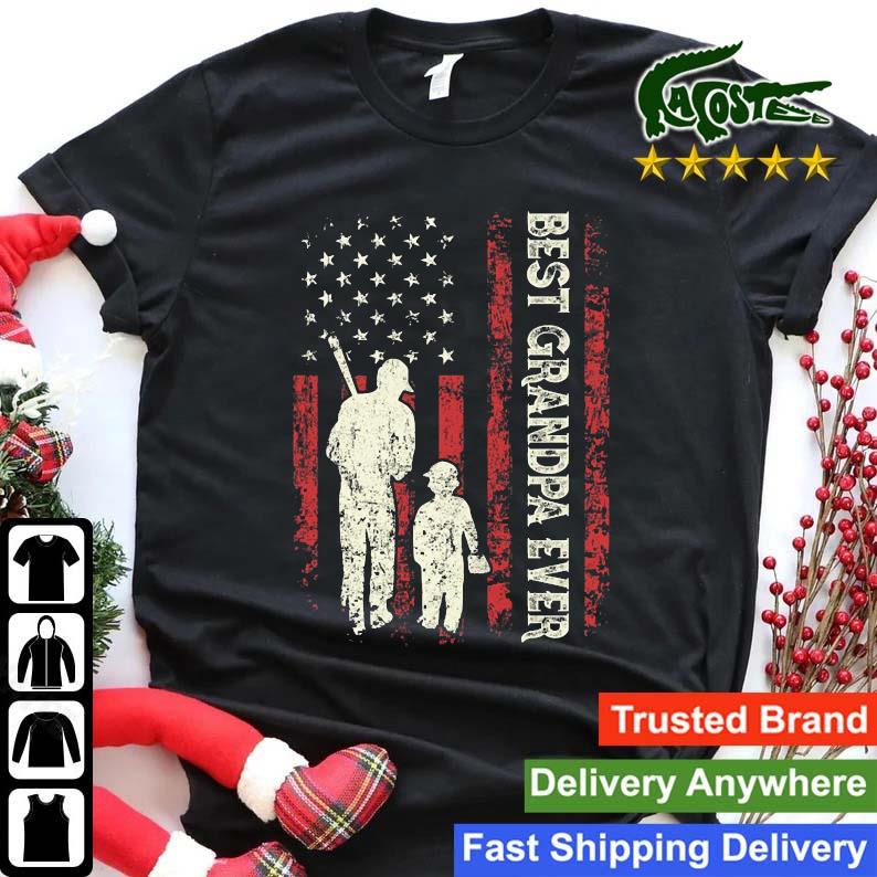 Best Grandpa Ever Us Flag Baseball Grandpa Men Gifts Fathers Day Sweats Shirt
