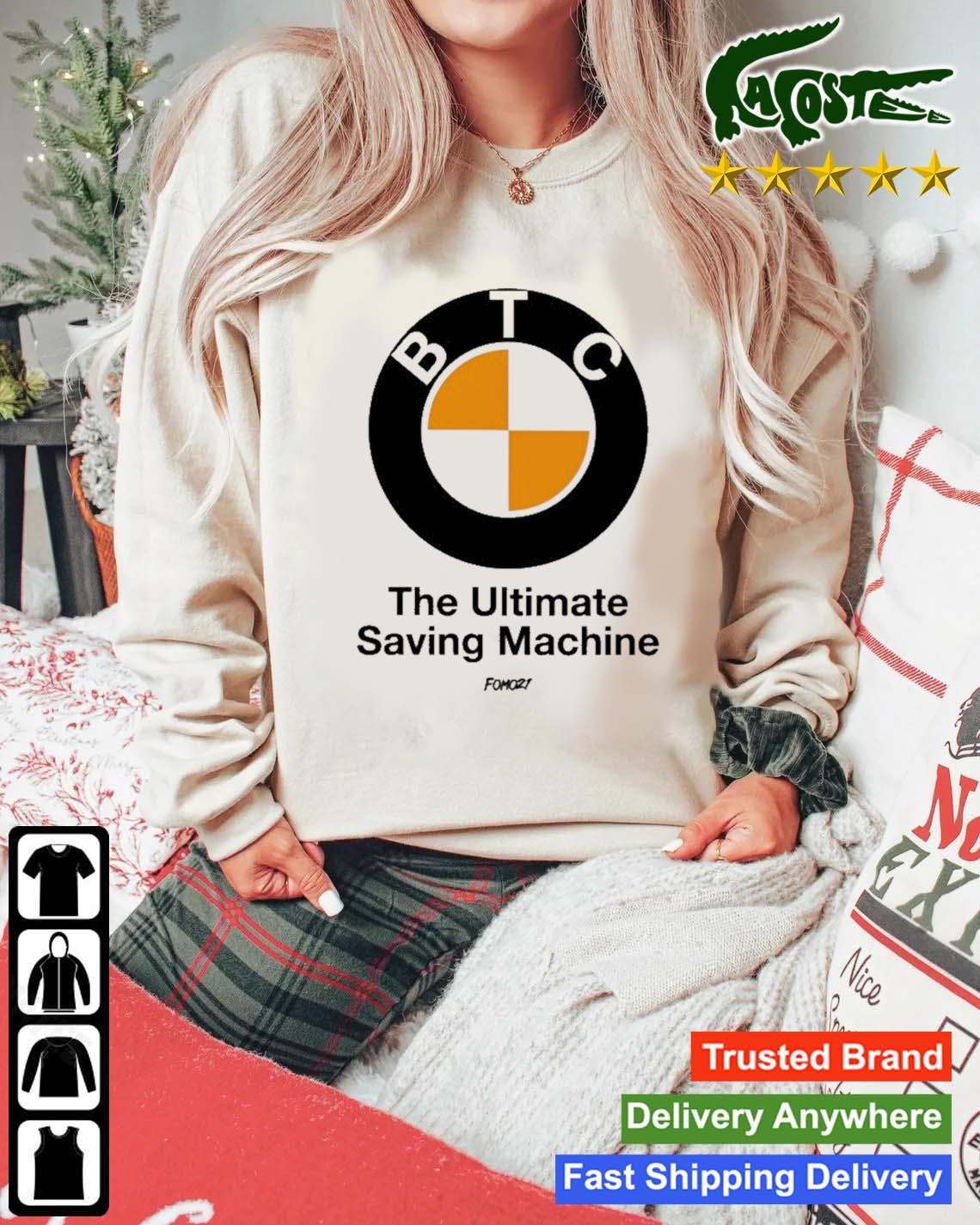 Btc The Ultimate Saving Machine Bitcoin Sweats Mockup Sweater