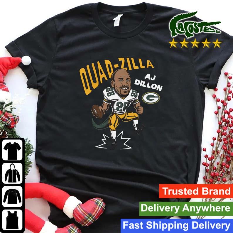 Green Bay Packers #28 A.j.dillon Quadzilla Sweats Shirt