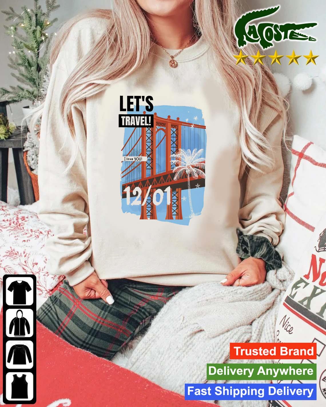 Let's Travel I Love You 12 01 Sweats Mockup Sweater