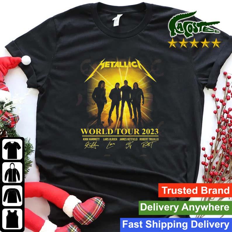 Metallica World Tour 2023 Signatures Yellow Light Sweats Shirt