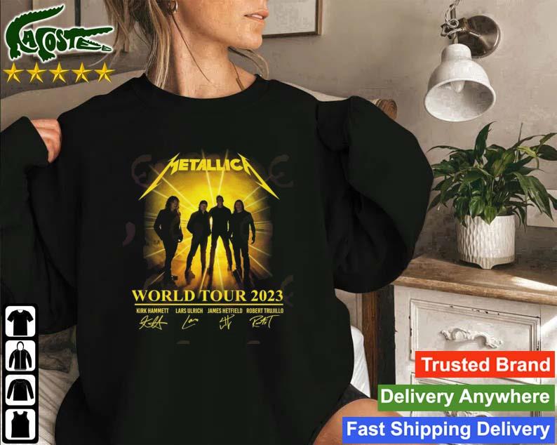 Metallica World Tour 2023 Signatures Yellow Light Sweatshirt