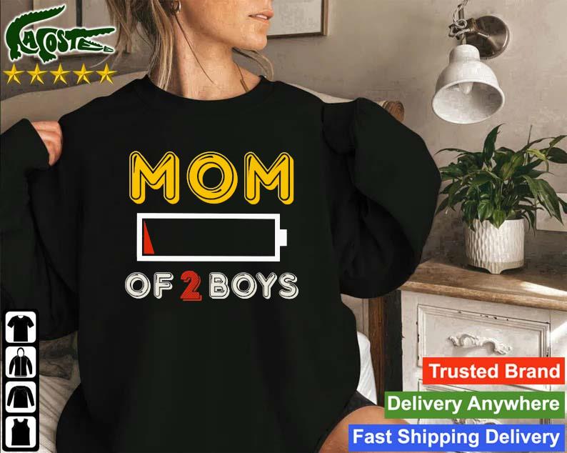 Mom Of 2 Boy 2 Sweatshirt