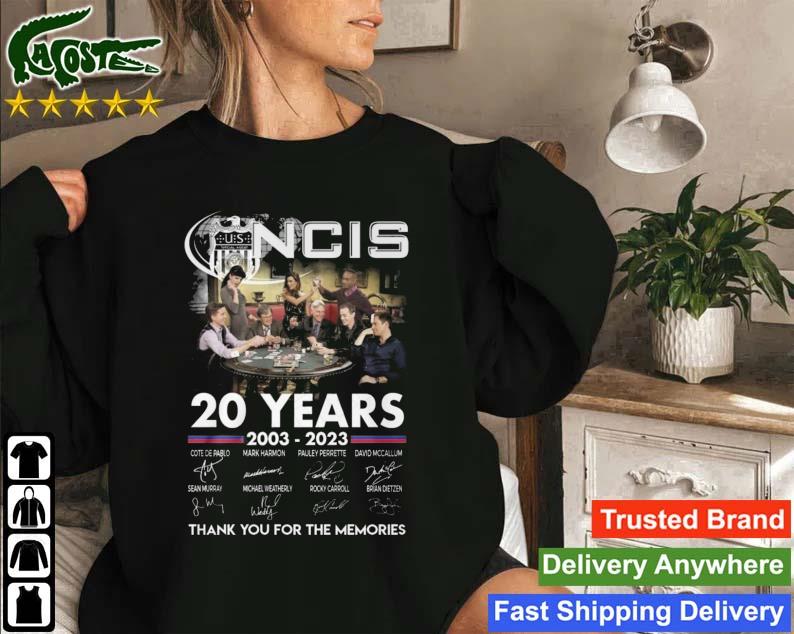 Nics 20 Years 2003-2023 Signatures Thank You For The Memories Sweatshirt