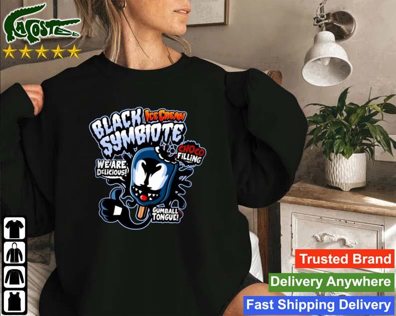 Official Black Ice Cream Symbiote We Are Delicious Choco Filling Gumball Tongue Sweatshirt