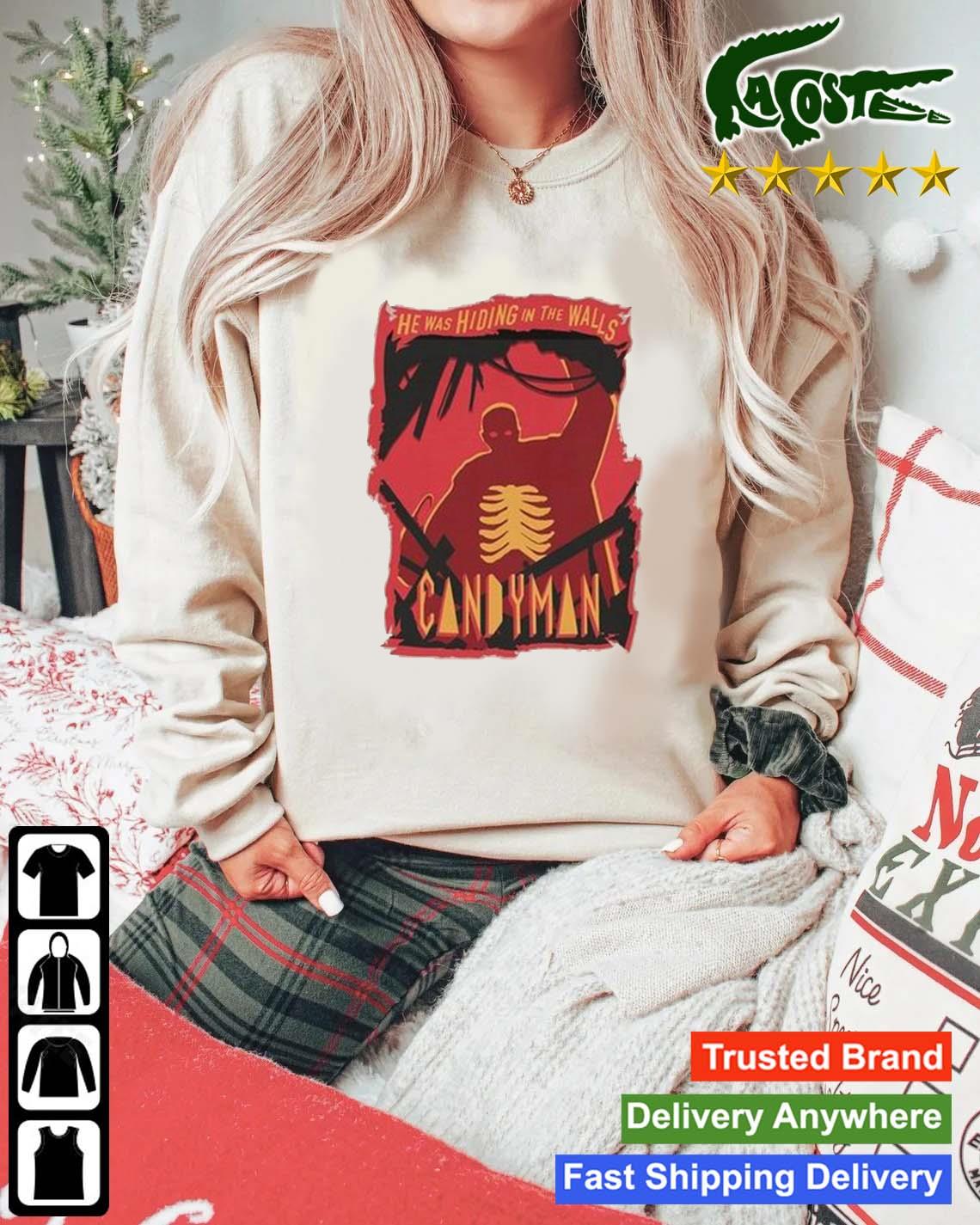 Official Candy Man He Was Hiding In The Walls Sweats Mockup Sweater
