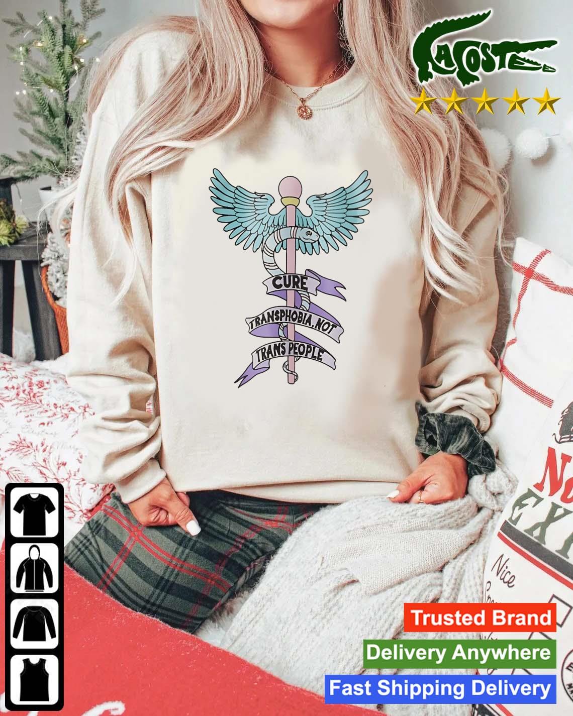Official Cure Transphobia Not Trans People Sweats Mockup Sweater