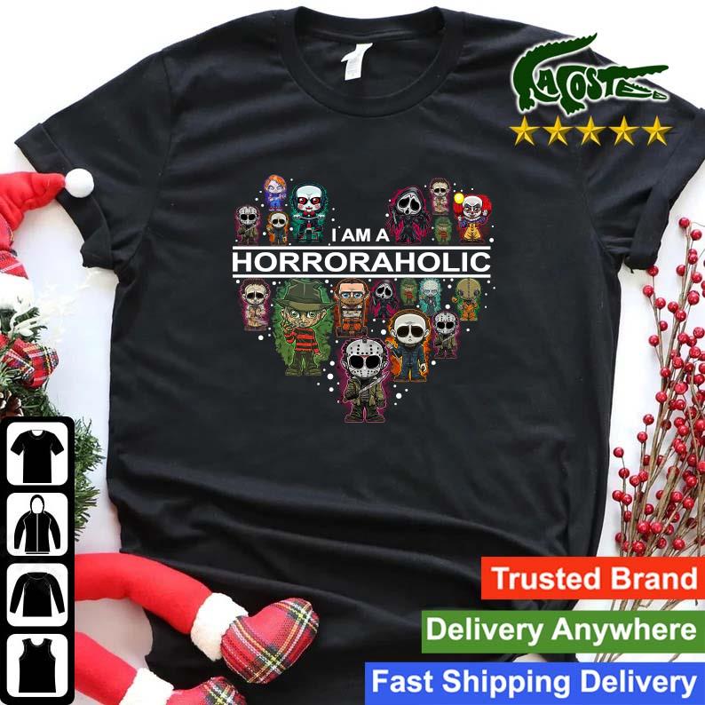 Original I'm A Horroraholic Heart Horror Movies Character 2023 Sweats Shirt