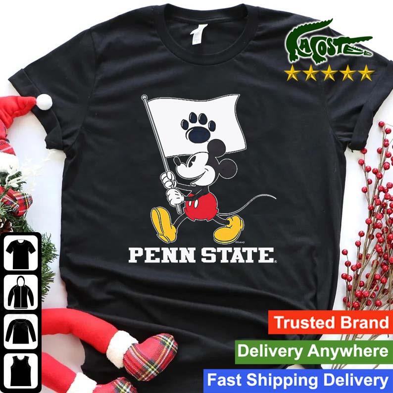 Original Penn State Disney Mickey Mouse Flag Sweats Shirt