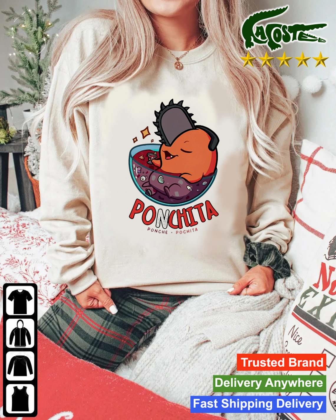 Original Ponchita Ponche Pochita Sweats Mockup Sweater
