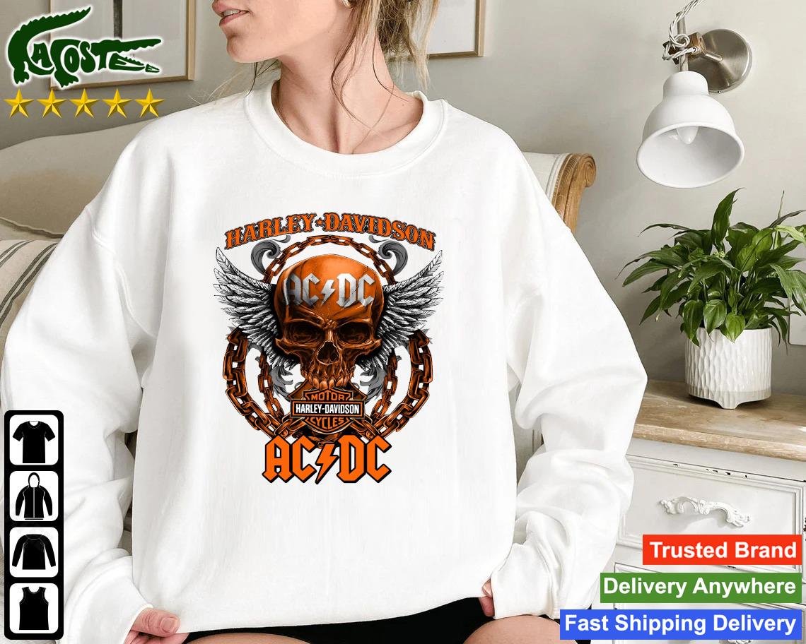 Original Skull Motor Harley Davidson Cycles Ac Dc Sweatshirt