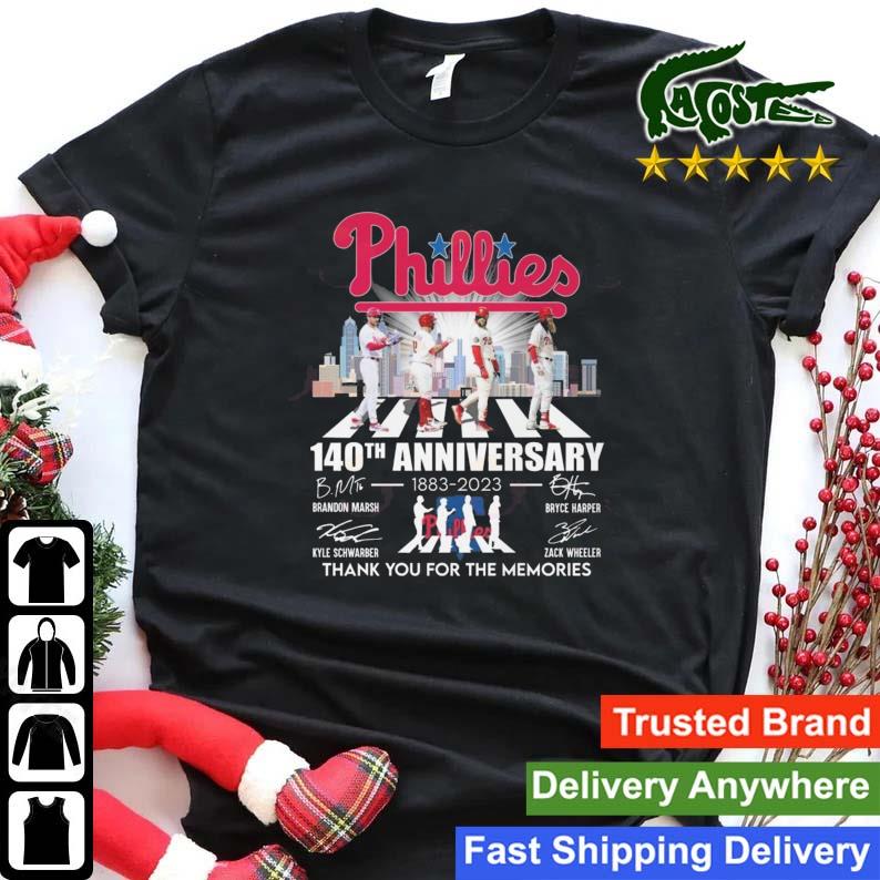 Phillies 140th Anniversary 1883 – 2023 Abbey Road Thank You For The Memories Signatures Sweats Shirt