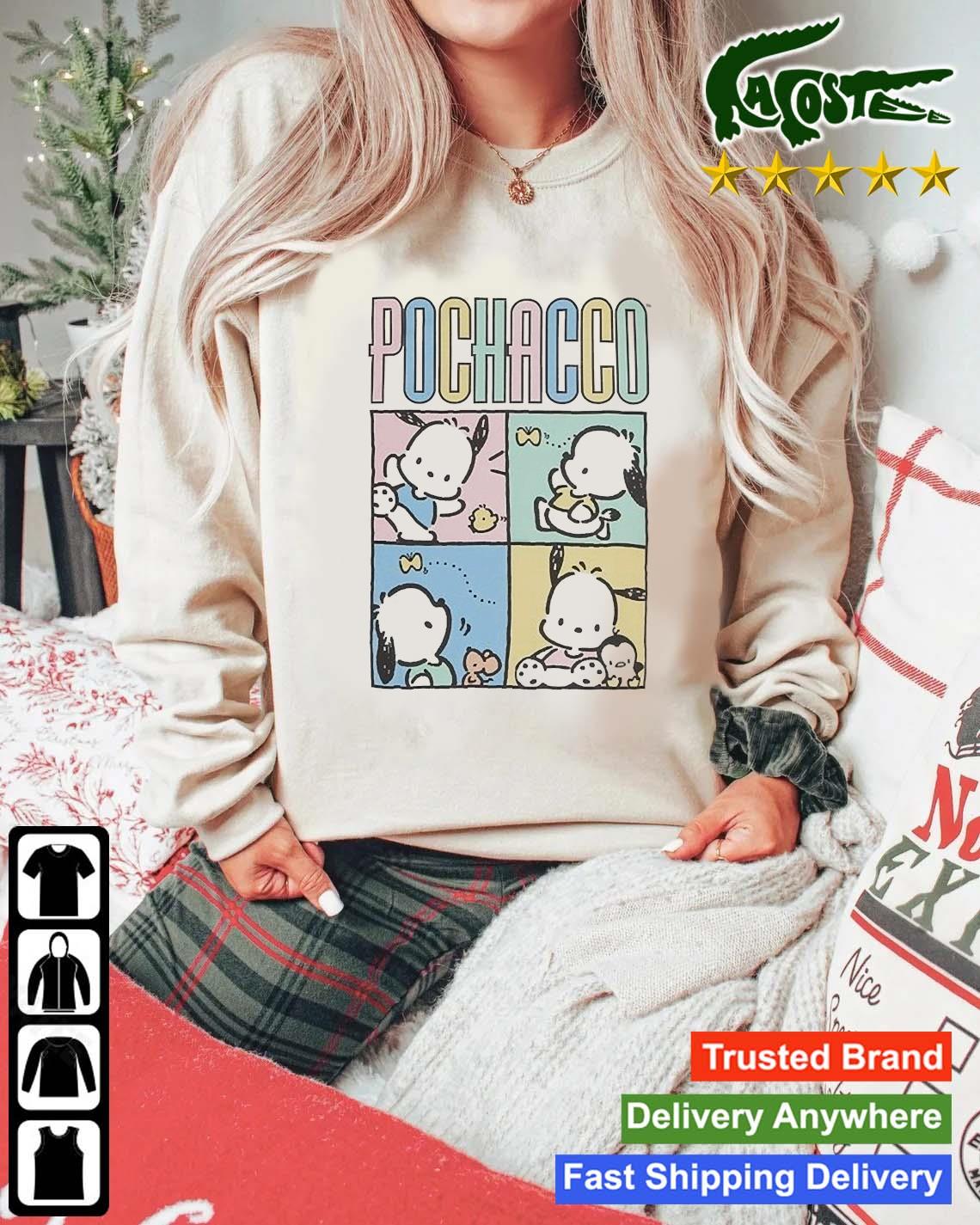 Pochacco Pastel Grid Sweats Mockup Sweater