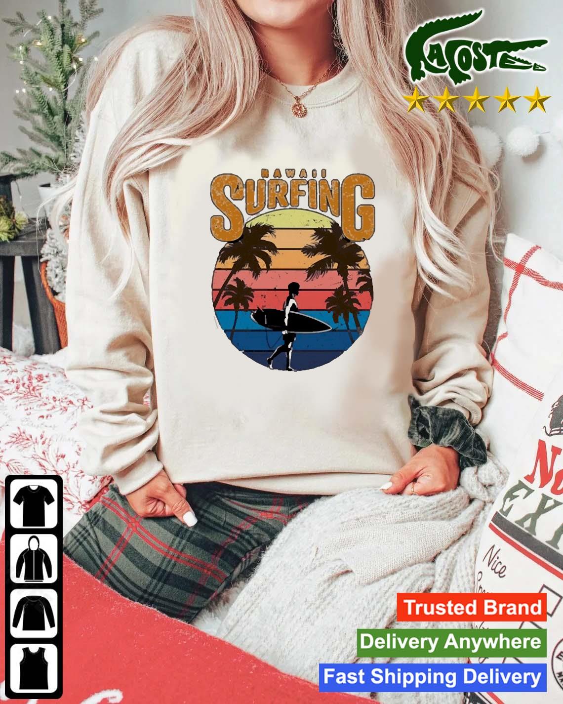 Surfing In Hawaii Vintage Sweats Mockup Sweater
