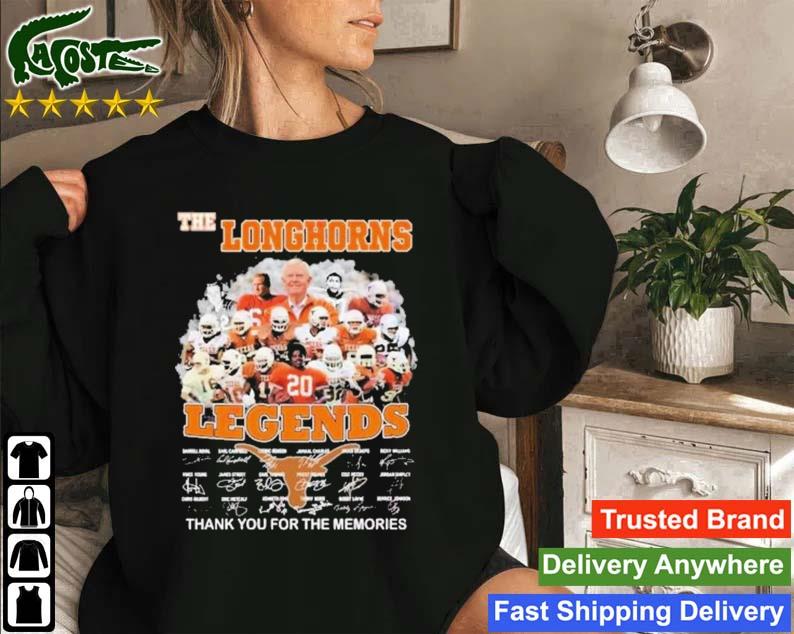 The Longhorns Legends Signature Thank You For The Memories Signatures Sweatshirt
