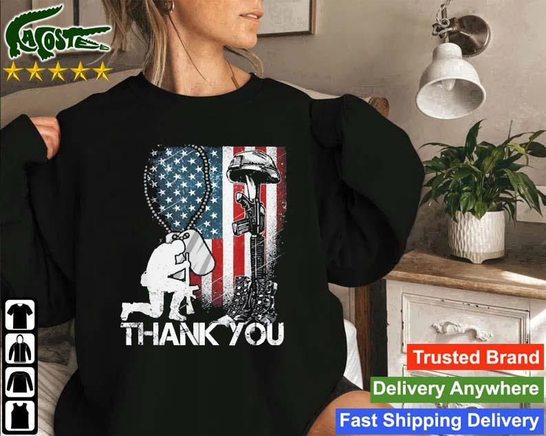 Veteran Thank You American Flag 2023 Sweatshirt