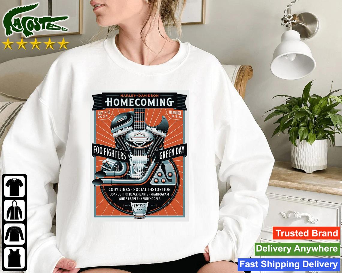 Funny 2023 Foo Fighters And Green Day Lead Harley-davidson Homecoming Festival shirt